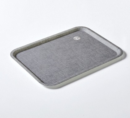 Solid non-slip tray gray